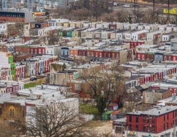 an aerial view of housing near Fairmount Park
