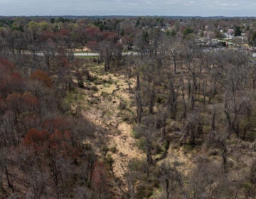 an aerial view of the Delco Woods property