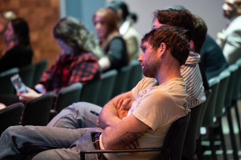 attendees watching