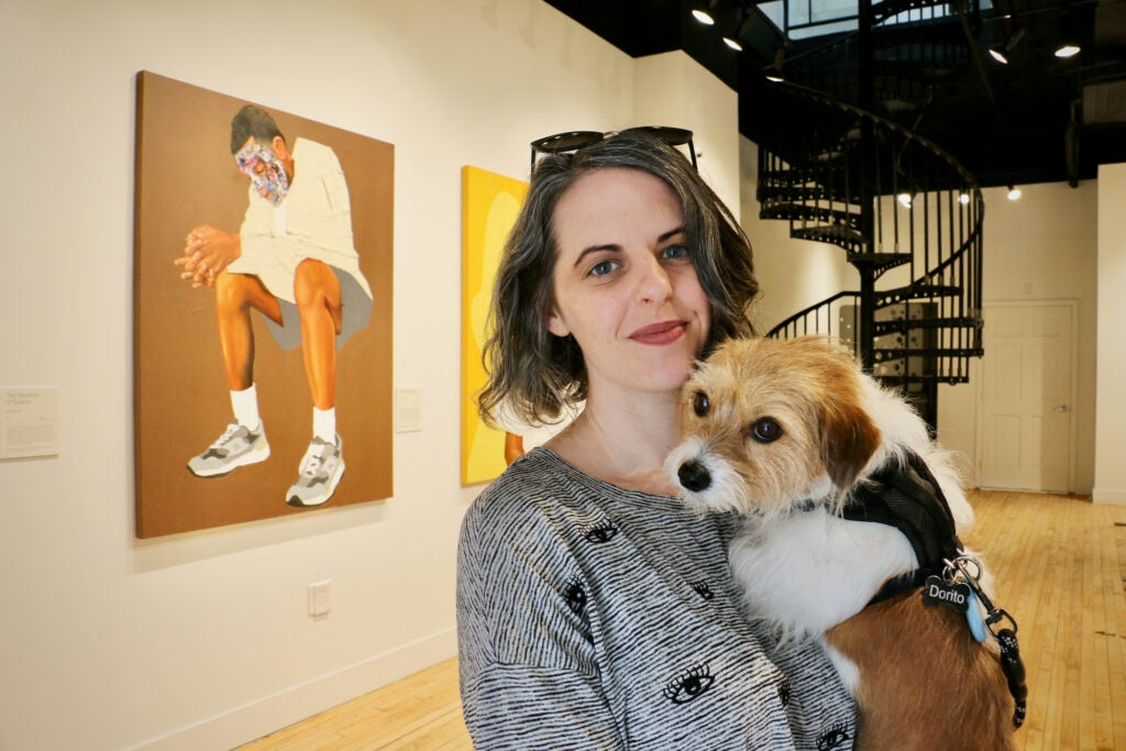 Sara McCorriston holding her dog
