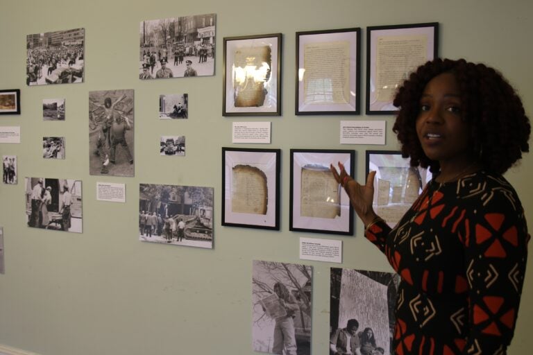 Krystal Strong with museum artifiacts