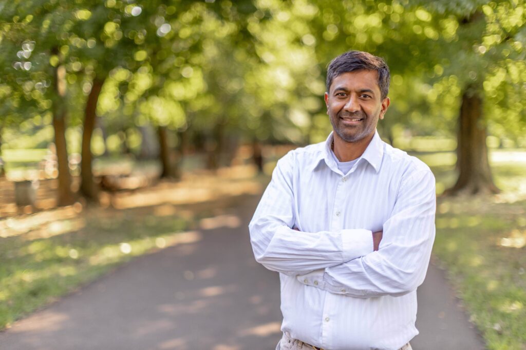Anand Patel smiles