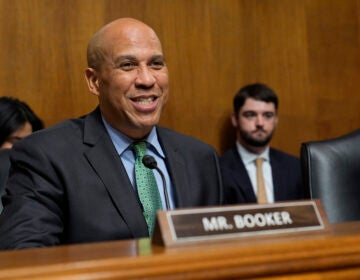 Sen. Cory Booker speaks during a hearing in Washington