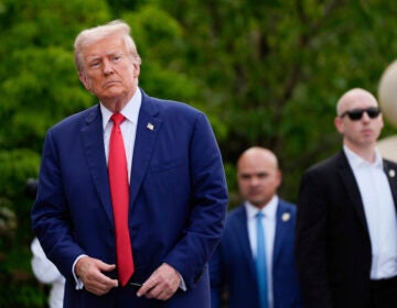 President Donald Trump in a suit