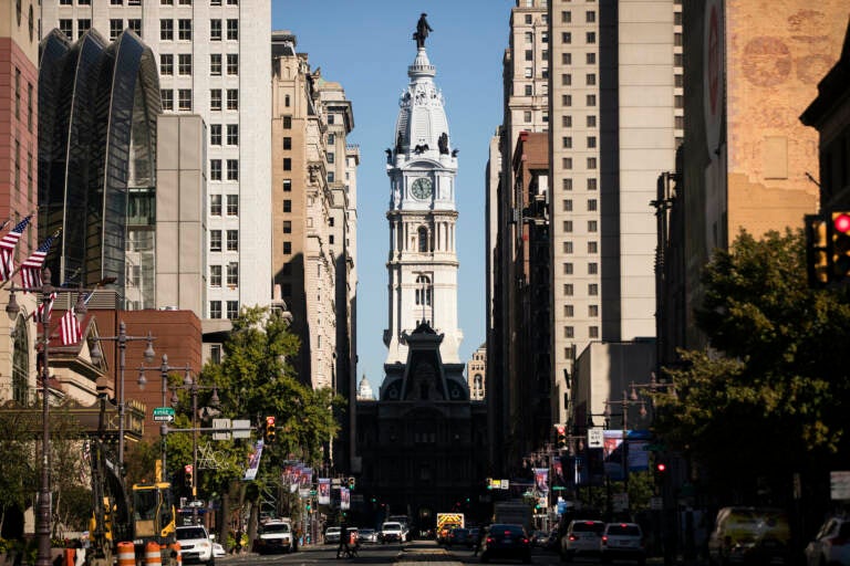 City Hall is pictured from afar