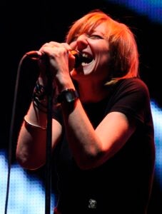 Beth Gibbons performing on stage