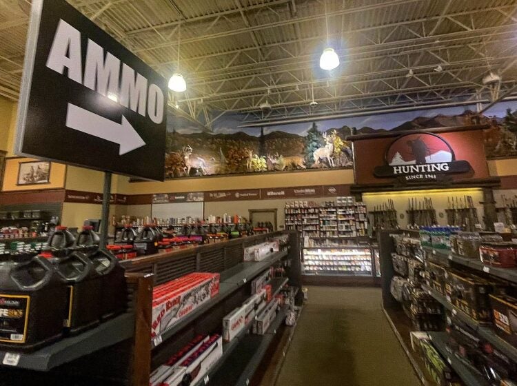 Inside a gun shop