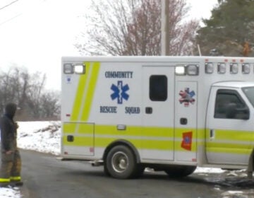 a man and an ambulance
