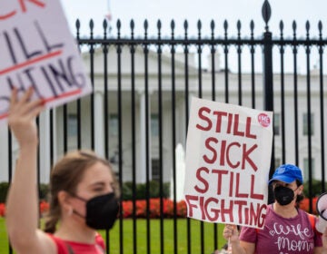 protesters in front of the White House