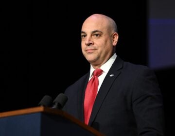 Dave Sunday after taking the oath of office to become Pennsylvania's next attorney genera