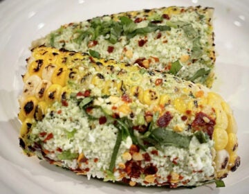 a plate of street corn