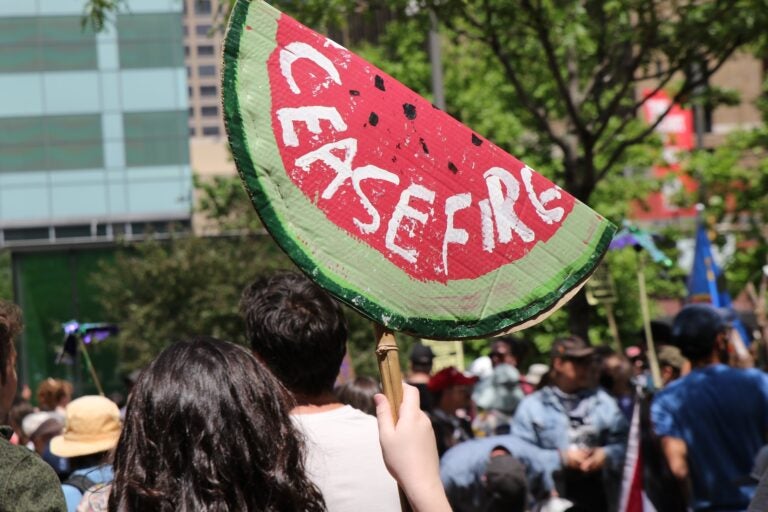Hundreds gathered at Love Park on Mother’s Day