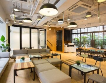 A co-working space area
