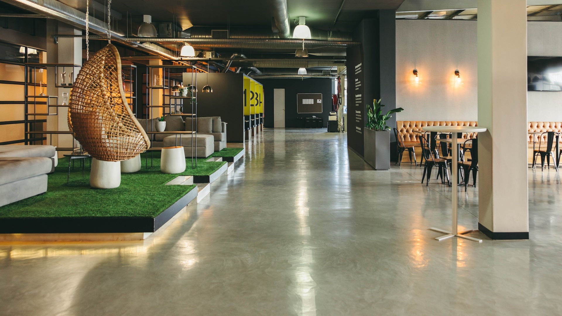 Coworking office with stylish interior design
