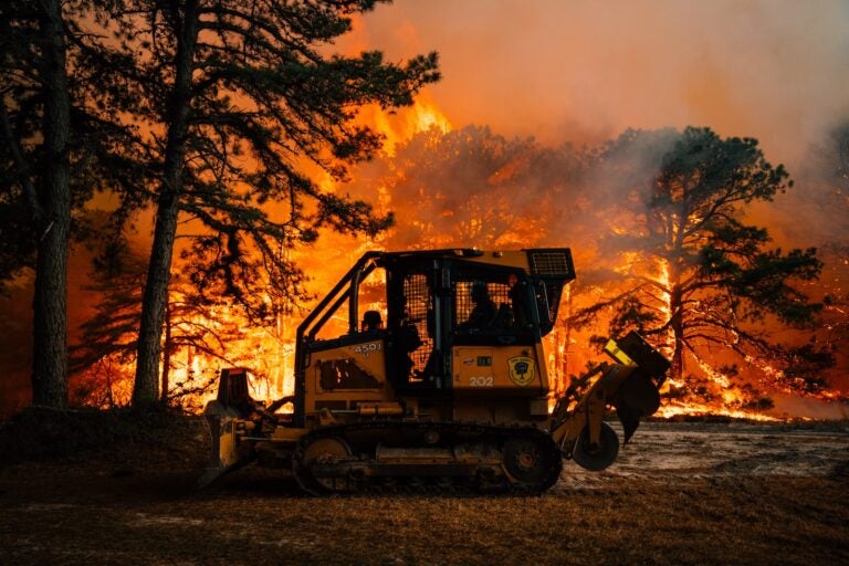 The Jones Road wildfire burns in Ocean County, New Jersey