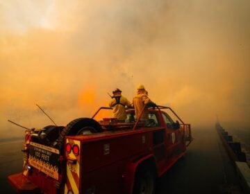 The Jones Road wildfire burns in Ocean County, New Jersey