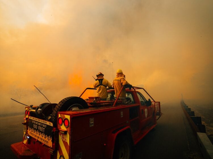 The Jones Road wildfire burns in Ocean County, New Jersey