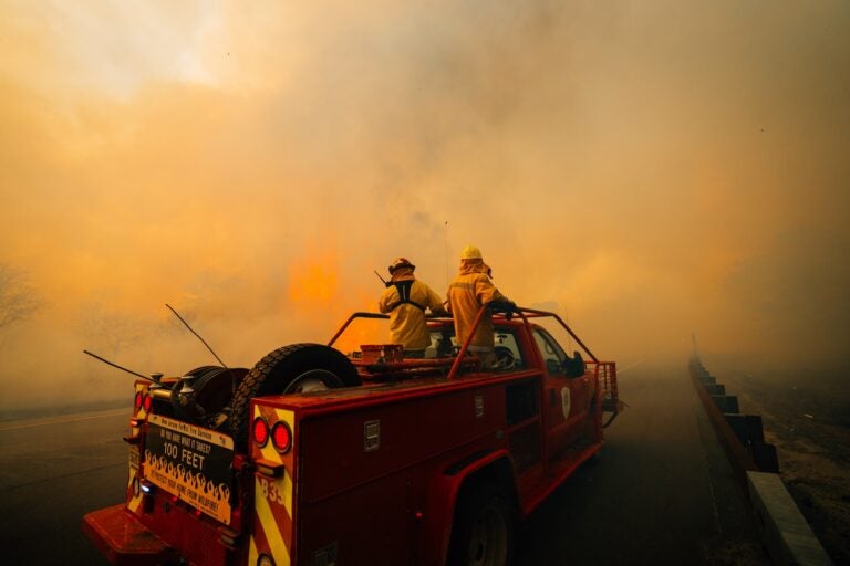 The Jones Road wildfire burns in Ocean County, New Jersey