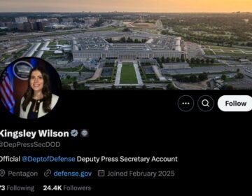 A screenshot of Kingsley Wilson's official Department of Defense X account