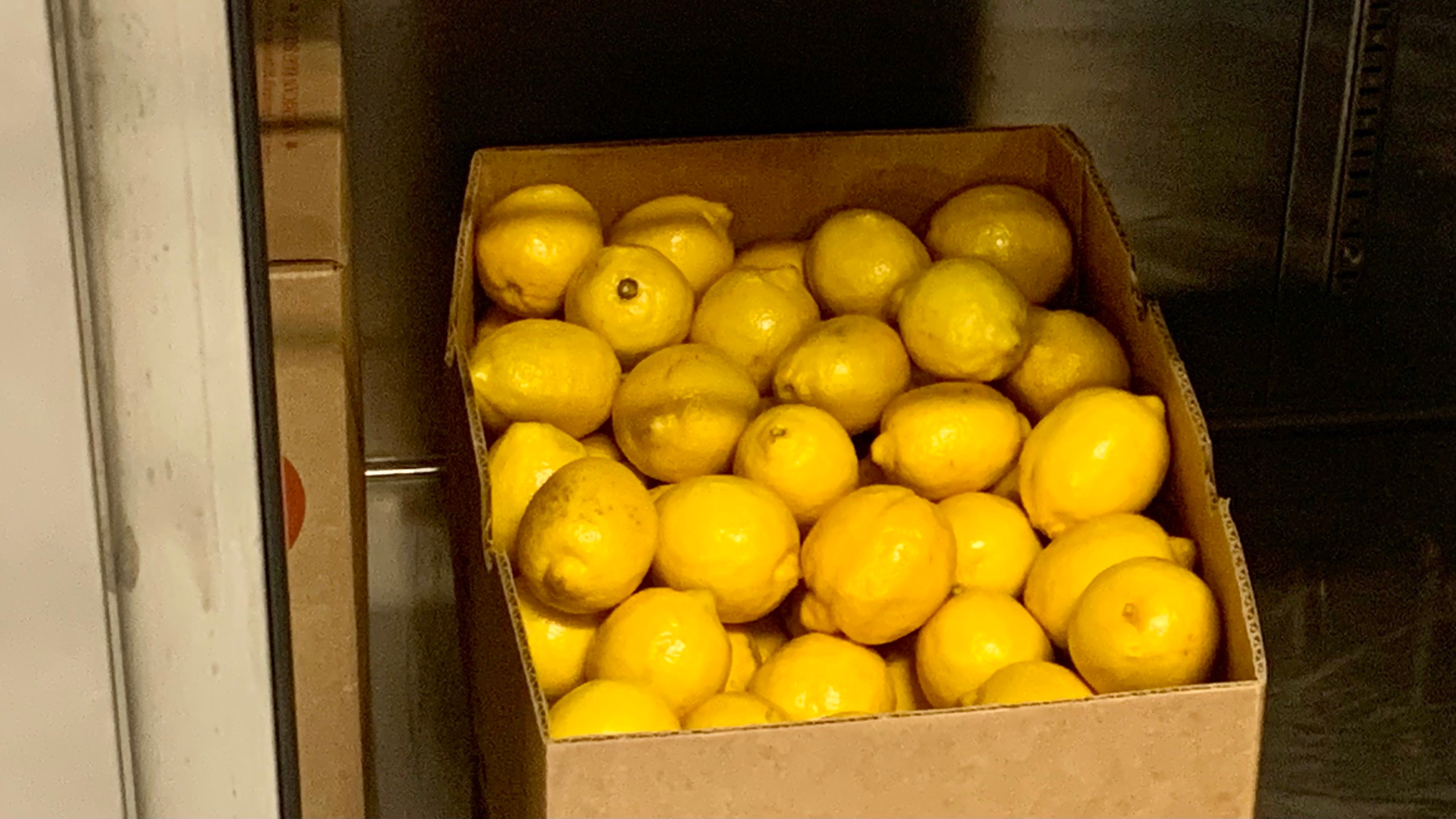 a box of lemons