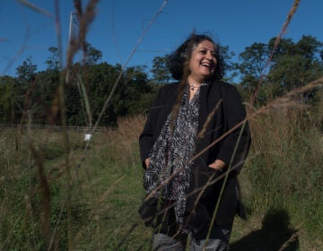 Maitreyi Roy, executive director of Bartram’s Garden, on one of the garden paths
