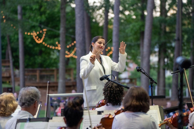 Michelle Di Russo conducting the North Carolina Symphony