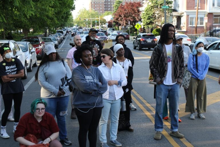 Philadelphians and loved ones of the Africa family gathered in the middle of Cobbs Creek Parkway
