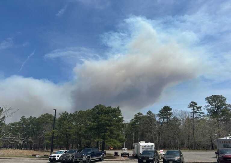 smoke from the Ocean County fire