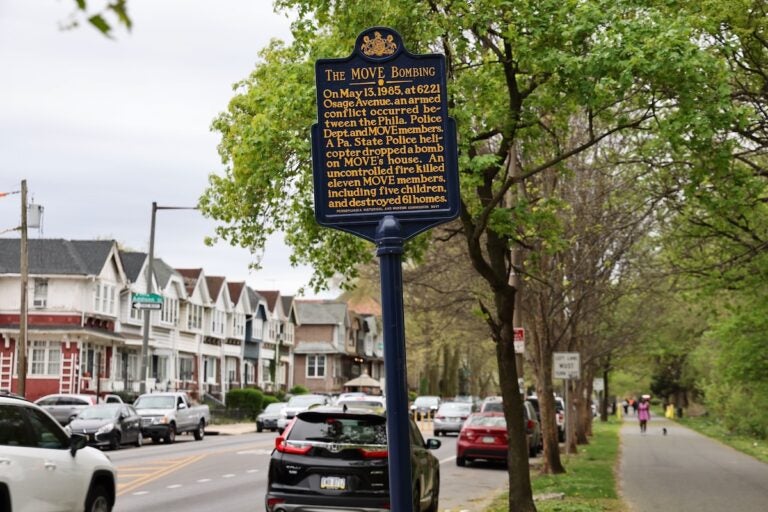 Move Bombing historic marker on Osage Avenue in Philadelphia