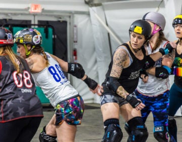 Roller Derby players practice in Hatfield