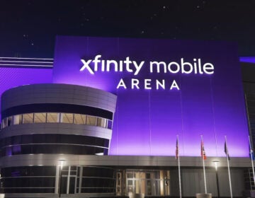 Rendering of the new logo for the Xfinity Mobile Arena